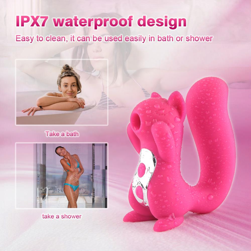 Kli-toris Emme Sevimli Sincap Karikatür Şekli Emme Memeleri ile Kli-toris Fonksiyonu Kadın Kli-toris Enayi Seks Shop