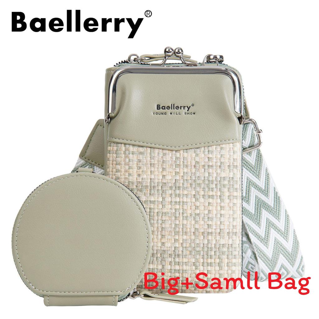 Baellerry Phone Crossbody Bag With Contrasting Colors And Pu Material For Daily Use