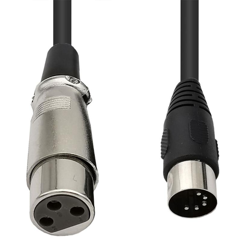 Large DIN 5Pin Male To 3Pin Male/Female Sound Connection Cable 5P To 3Pin Adapter Cable for Musical Instrument