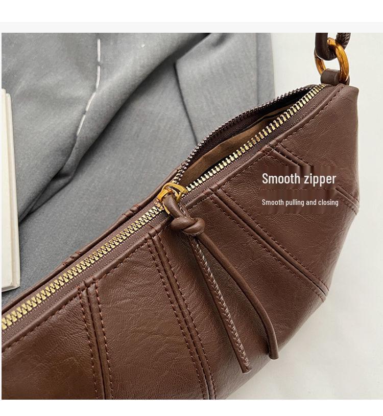 Damen Retro Croissant Umhängetasche - Neue Kleine Schulter Knödeltasche