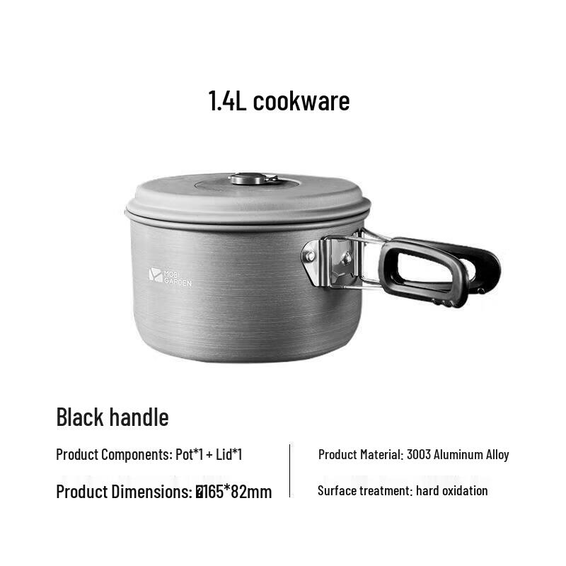 Mobi Garden 1.4L Portable Aluminum Camping Pot
