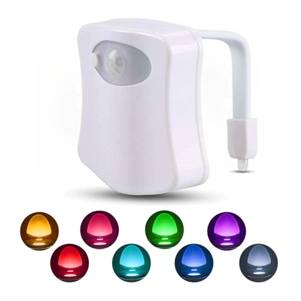 Toilet Night Light Motion Sensor Light Toilet LED Light 8/16 Color Rechargeable LED Night Lamp For Bathroom Washroom Decoration