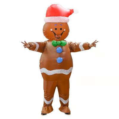 Christmas Inflatable Clothes Halloween Party Funny Clothes Gingerbread Man Inflatable Clothes Cartoon Doll Clothes