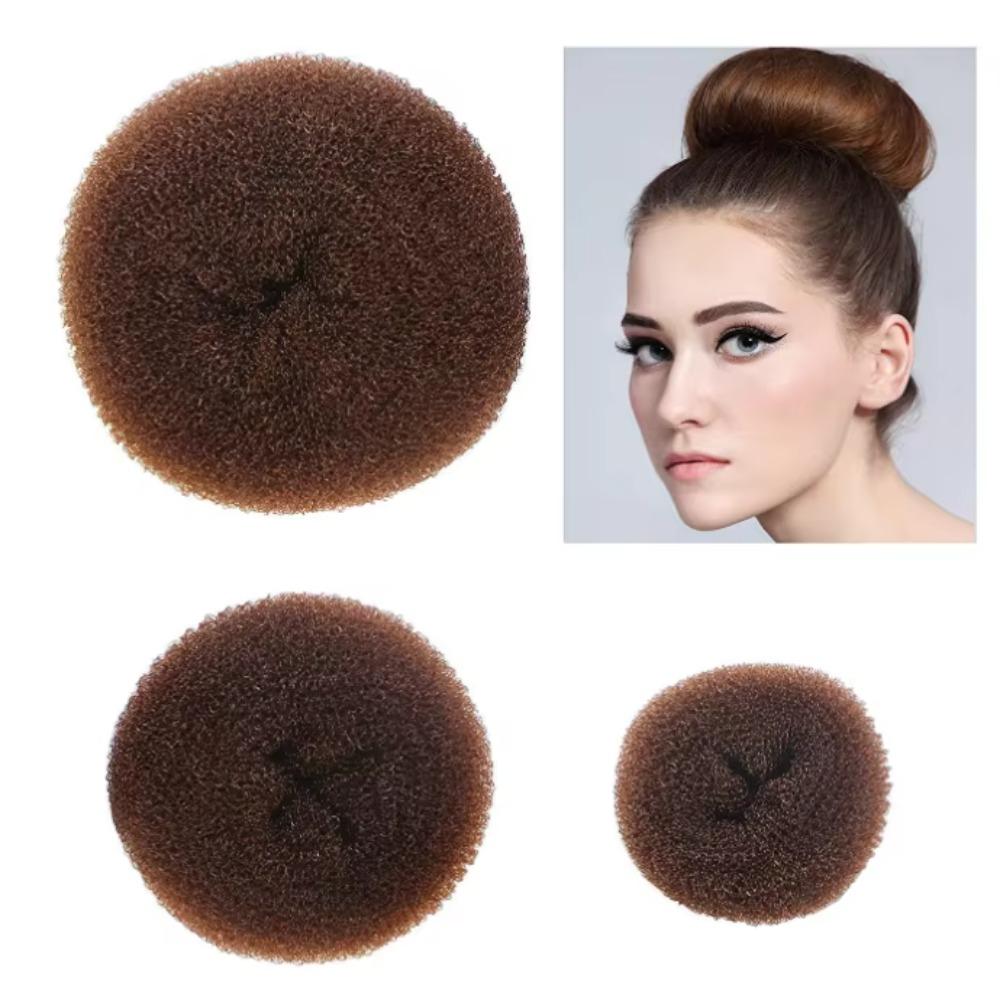 Durability Fluffy Hair Ring Elastic Nylon Donut Hair Bun Maker Styling Decoration Hair Styler for Girls Women