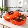 Persimmon Ruyi Dried Fruit & Snack Storage Plate for Home, Living Room, or Coffee Table