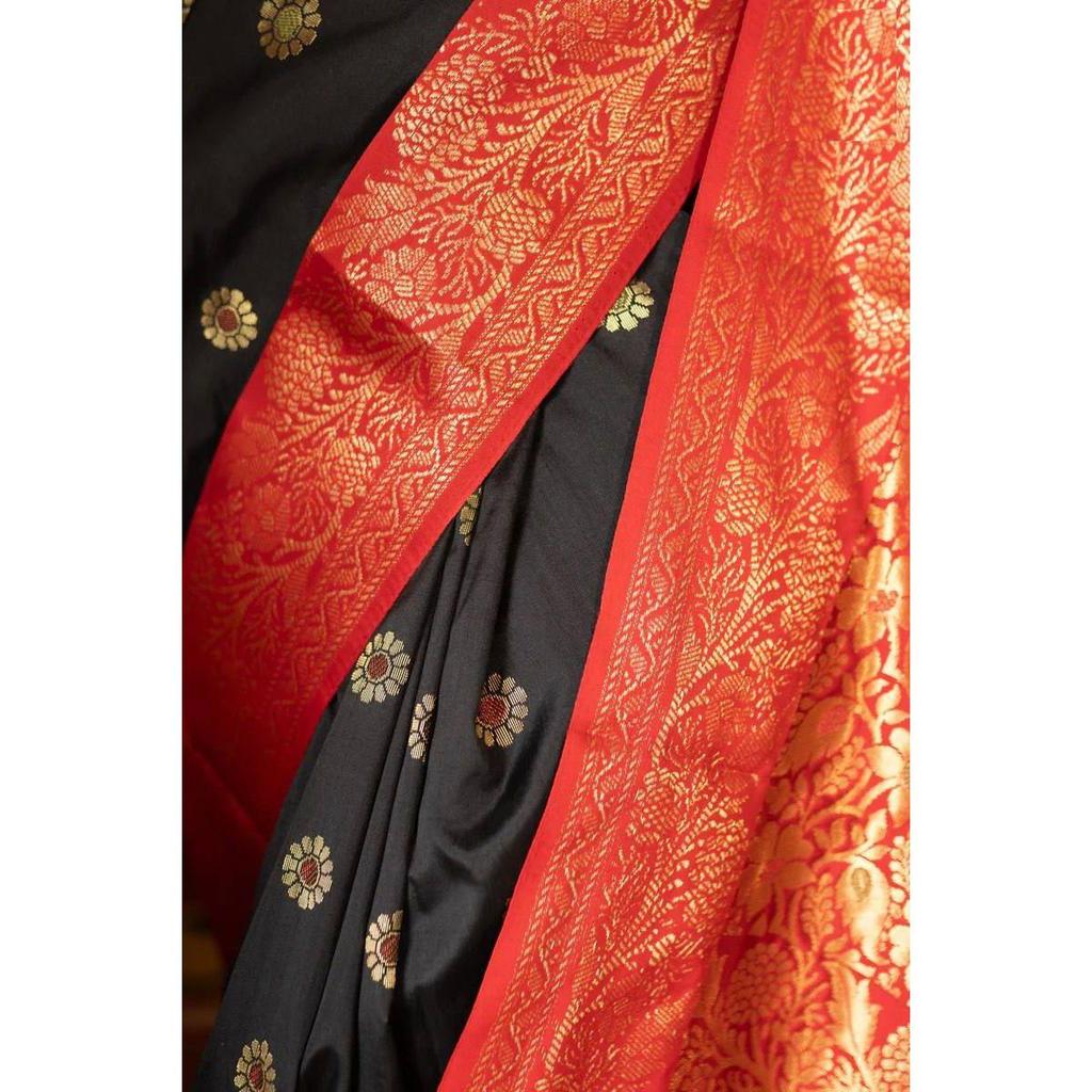 Royal Soft Lichi Silk Saree with Rich Pallu & All-Over Jacquard Work | Designer Party Wear Saree with Exclusive Jacquard Border Blouse