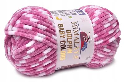 Himalaya Chunky Yarn Dolphin Baby Colors 80435 Pink and White