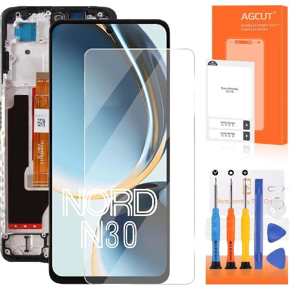 

для OnePlus Nord N30 5G Замена экрана для Nord N30 ЖК-дисплей CPH2513 CPH2515 ЖК-дигитайзер Экран Тач Ассамблея Запчасть для ремонта с рамкой