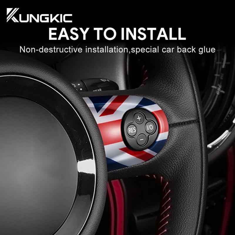 3pcs ABS Car Steering Wheel Button Cover for Mini Cooper R55 R56 Countryman R60 Decoration Interior Union Jack Accessories
