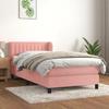 Maison Exclusive - Sommier à lattes de lit avec matelas Rose 90x190 cm Velours