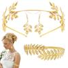 Costume da Dea Greca con Design a Foglia Accessori Bracciale Set di Gioielli da Dea Festa a Tema