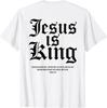 Isus Este Rege Credință Creștină Bărbați Femei Cadou PE SPATE Tricou Unisex Tricou Unisex