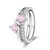 copper Double Heart Ring Bow Starfish Crown Bow Moon Rings Ideal For Women Fine Jewellery Wedding Party Valentines Day Gift