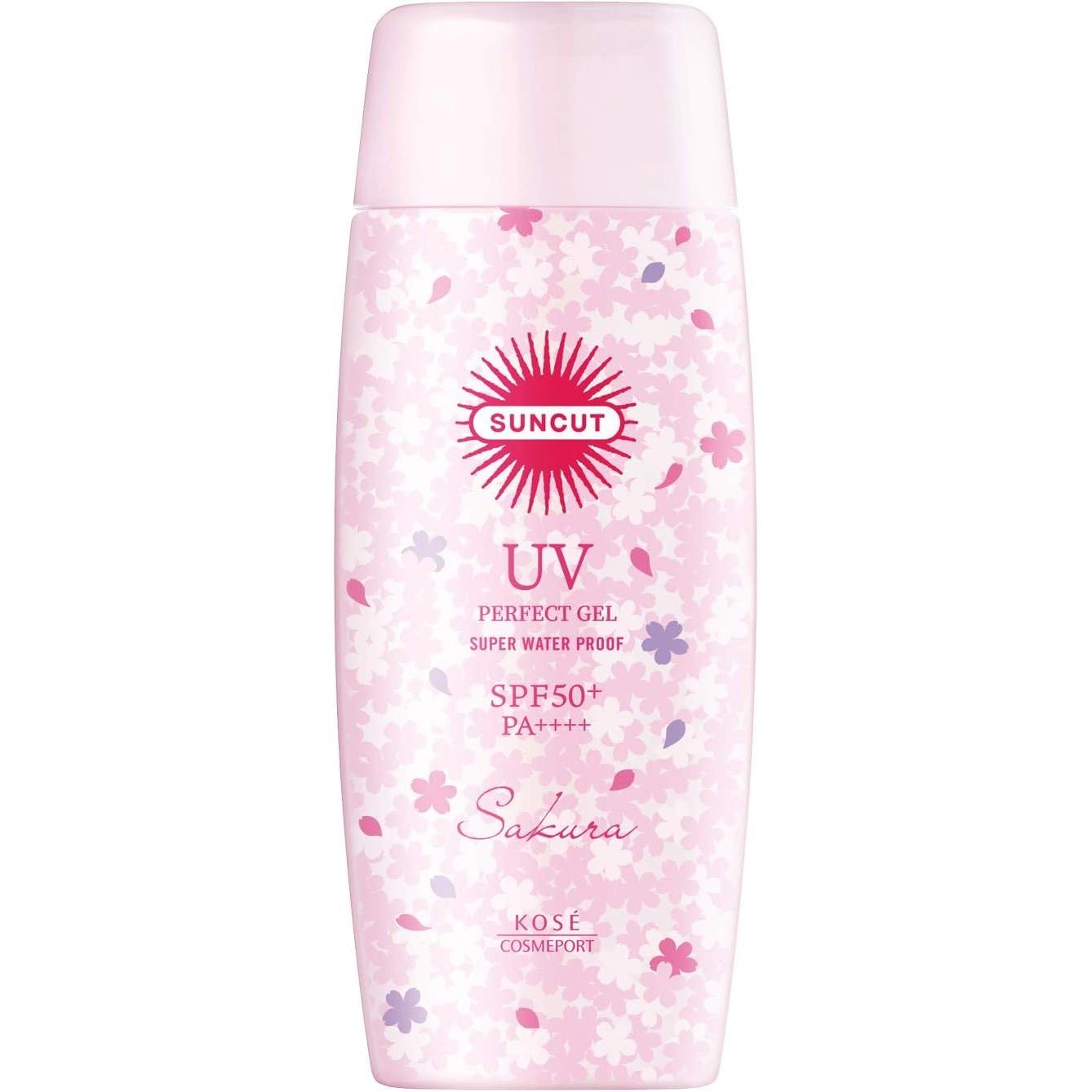 Nippon Select Unisex Kose Suncut Perfect Uv Gel Waterproof Cherry Blossom 100G Spf50+ Pa++++ Sunscreen, Scent,