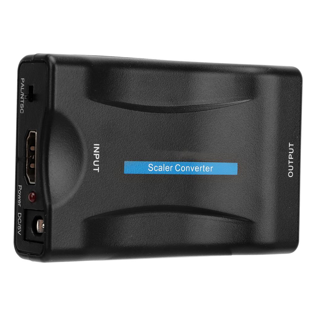 HD Multimedia Interface To Scart Converter ABS Video Adapter Box for TV DVD Player
