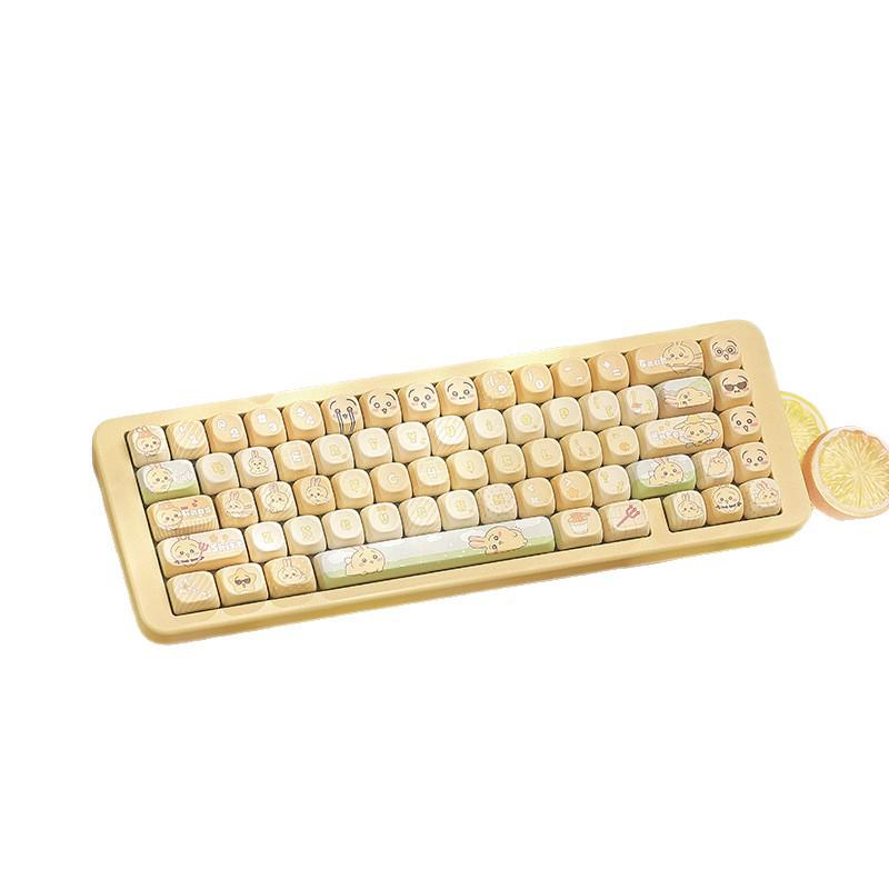 Chiiwaka Usagi-Themed Keycaps: Five-Sided Dye-Sublimation, MOA-Compatible for Mechanical Keyboards