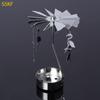55KF Rotating Holder Rotary Tealight Holder Christmas Table Decoration Windmill Revolving Candlestick for Wedding Gift