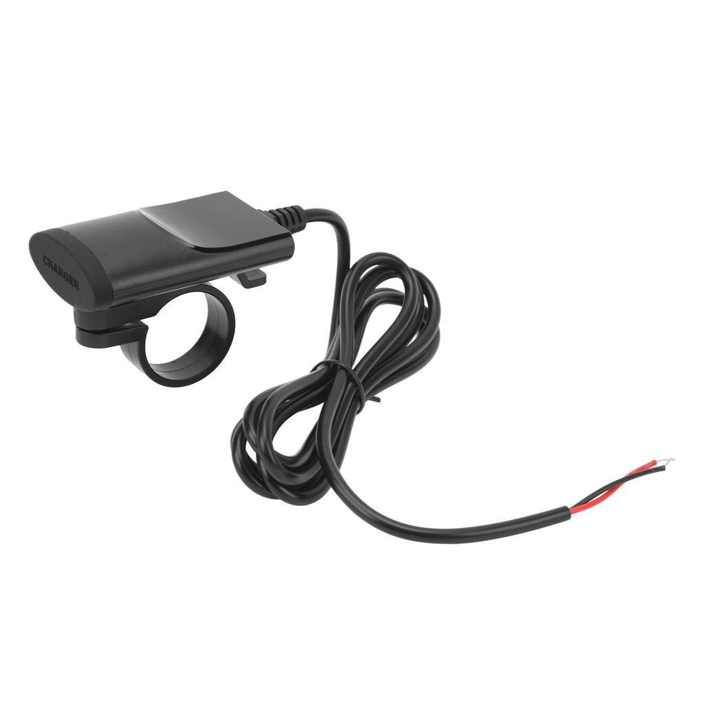 Motorcycle Cell Phone Charger Fast Charging Safe with Rearview Mirror Mount Wide Compatibility Motorcycle Dual USB A C