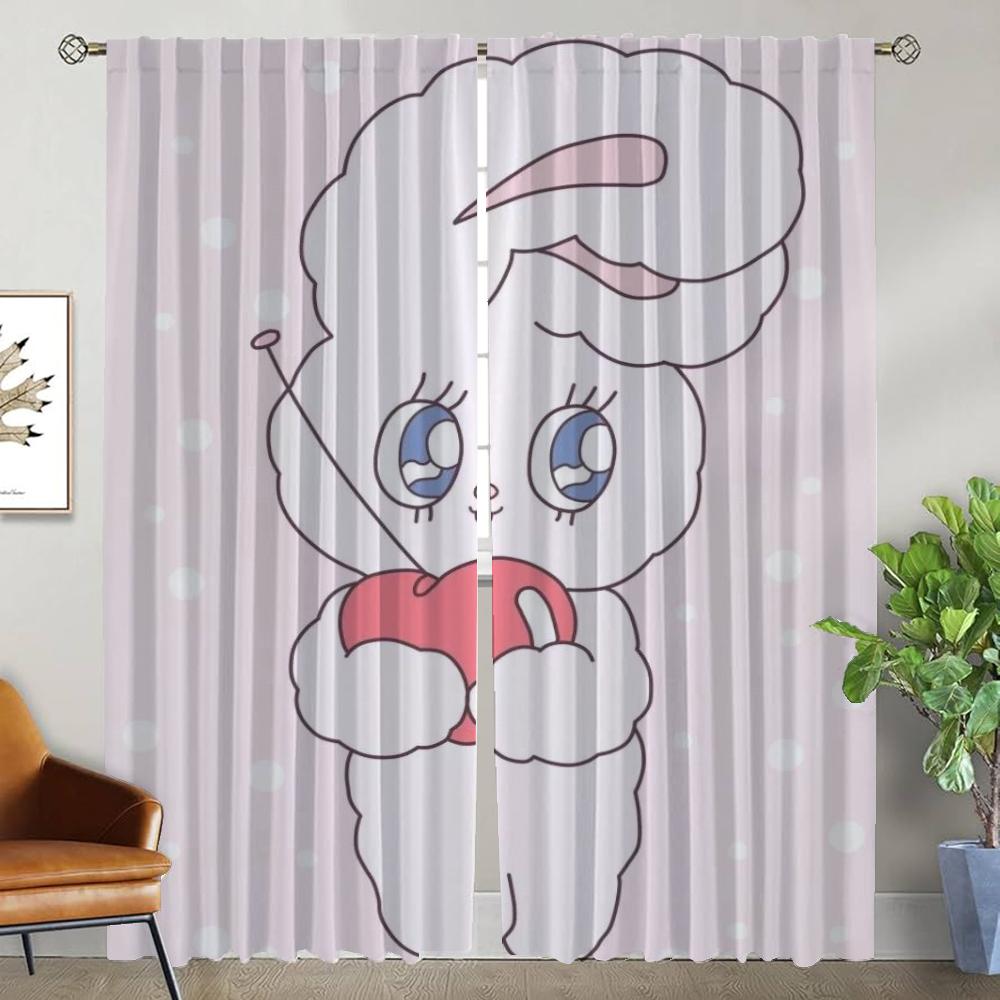 Zasłony do wnętrza domu do salonu EstherBunnyS Dekoracja Halloween Tiul do sypialni Przegroda Zasłona okienna Rolety Dziecko