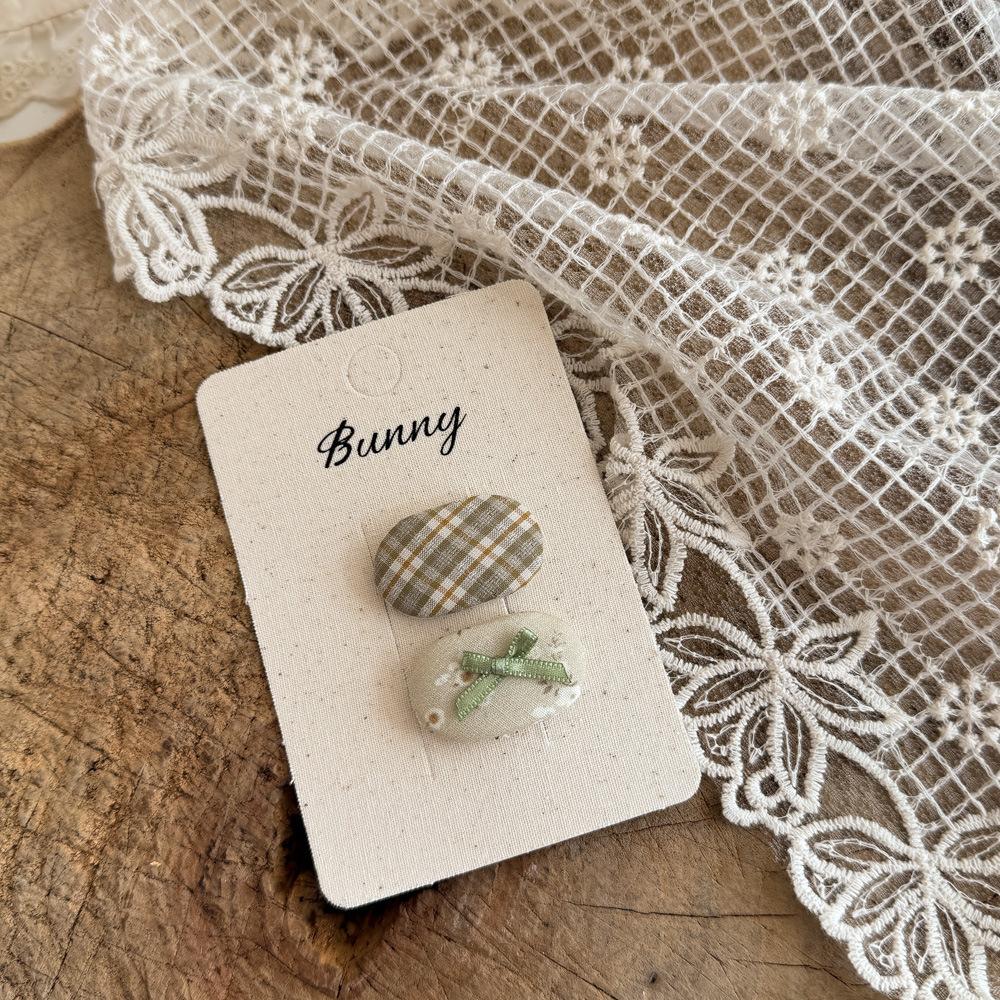 2 szt. Klipsy do włosów w kratę w stylu koreańskim dla małych dziewczynek, słodkie kokardy, klipsy BB, spinki do włosów, wsuwki, akcesoria do włosów dla dzieci