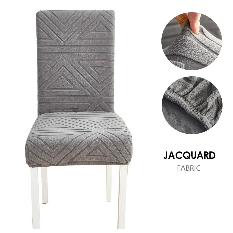 Dining Chair Cover Jacquard Parsons Chair Furniture Protector Stretch Chair Covers For Dining Room, Restaurant, Kitchen, Party