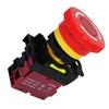 B97A-Emergency Stop Switch 22Mm LA36M 1NC Red Mushroom Head Push Button Lockable E-Stop Switches On Off Vaneaims