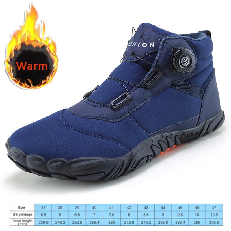 Nové zimní boty Pánské boty naboso do sněhu Běžné boty Outdoor Pracovní boty Dámské Teplé kožešiny Pánské Kotníkové boty Pánské Sněhule Velká velikost 47