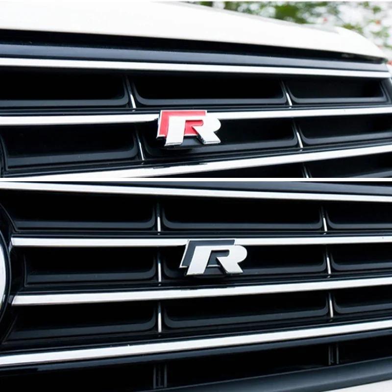 3D Metal R Rline Badge Car Front Grille Emblem Rear Trunk Stickers for Volkswagen VW Golf GTI Jetta Passat B5 Tiguan Touran MK8 Zq6