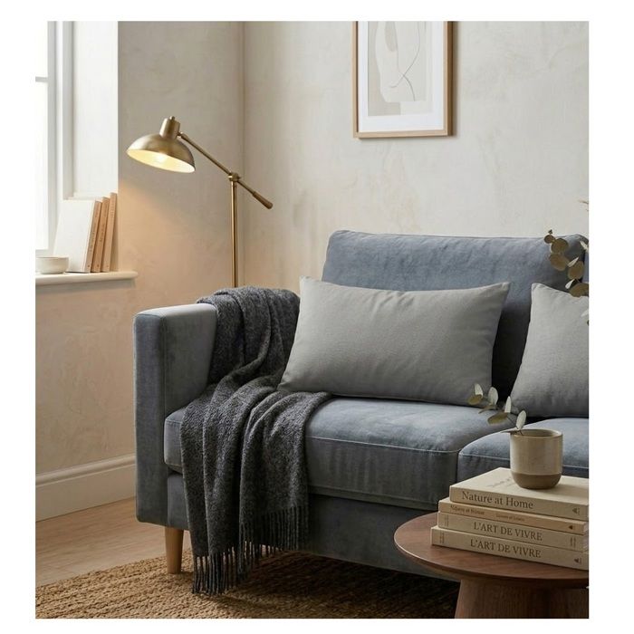 Coussin polyester uni 30 x 50 cm Pop color mastic