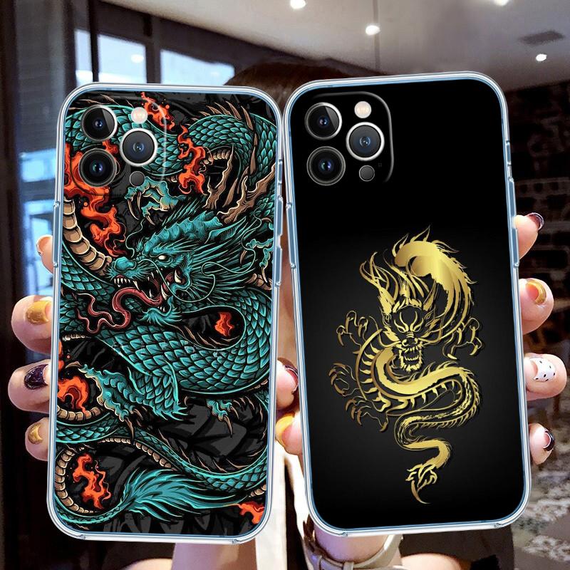 LO25 Chinese Draak Telefoonhoesje voor Motorola Moto Edge 20 30 40 50 S30 Fusion Ultra Pro Neo Lite + G200 G23