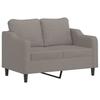 Vidaxl 2-Osobowa Sofa Z Poduszkami, Kolor Taupe, 120 Cm, Tkanina