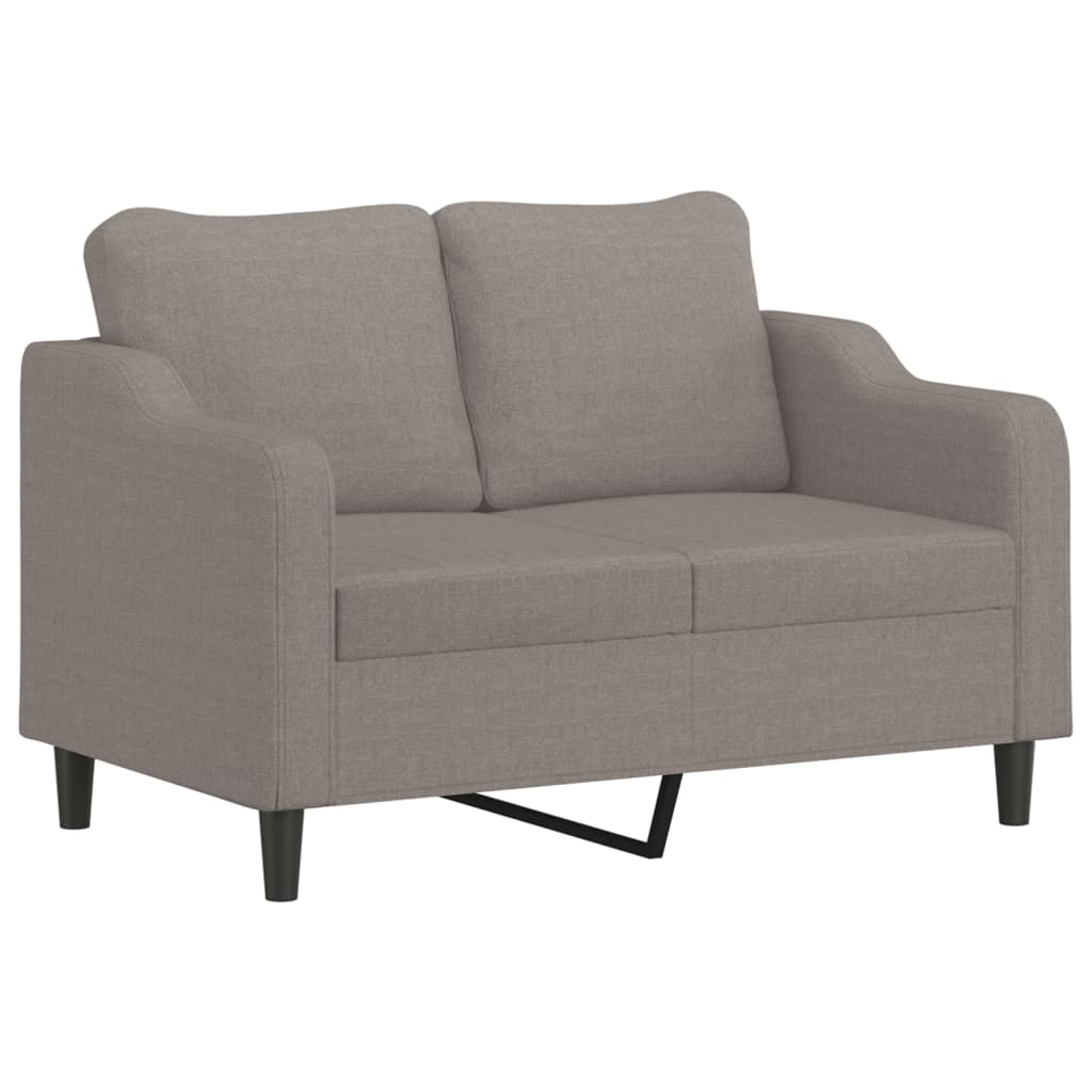 Vidaxl 2-Osobowa Sofa Z Poduszkami, Kolor Taupe, 120 Cm, Tkanina