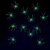 10Pcs Party DIY Decoration Halloween Luminous Rubber Fake Spider Plastic Figure Prank Funny Toy Home Party Decoration Gift
