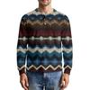 Men's Casual Knit Button-Up Long-Sleeve Shirt