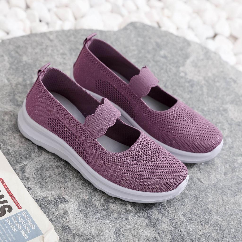 Female Footwear Mesh Breathable Wedge Women's Shoes Black Korean New In 2024 Y2k Fashion Walking Stylish Promotion Offer A