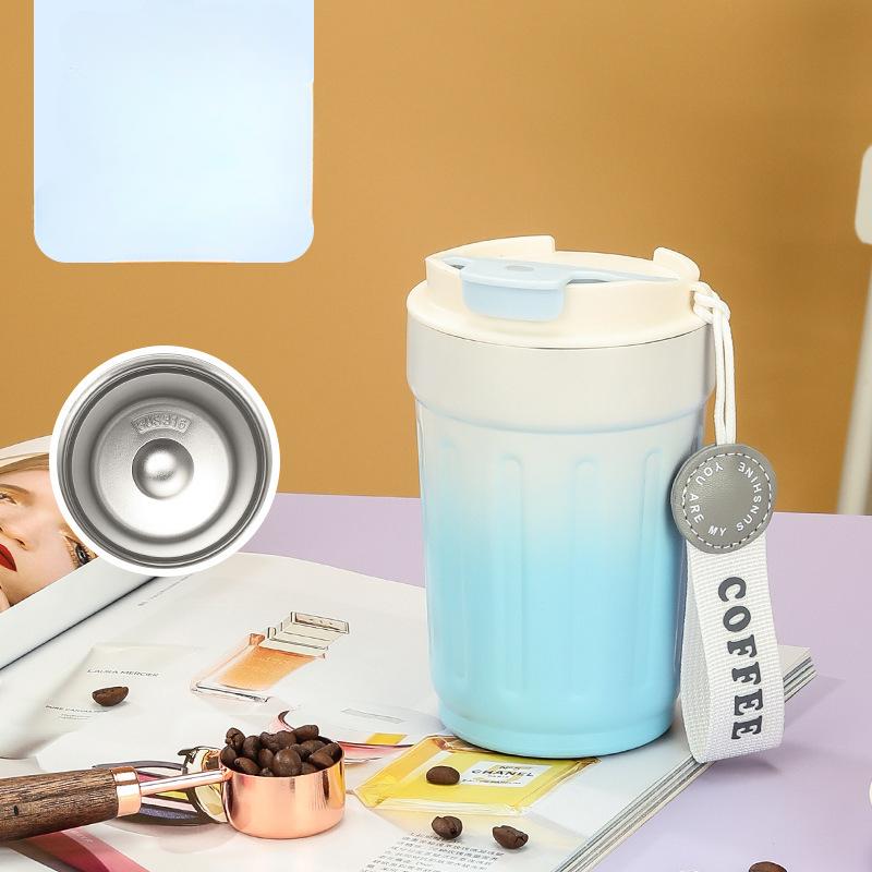 

Новая керамическая внутренняя кастрюля 316, вакуумная чашка из нержавеющей стали, красивая портативная кофейная чашка для мальчиков и девочек, портативная портативная чашка 380ml