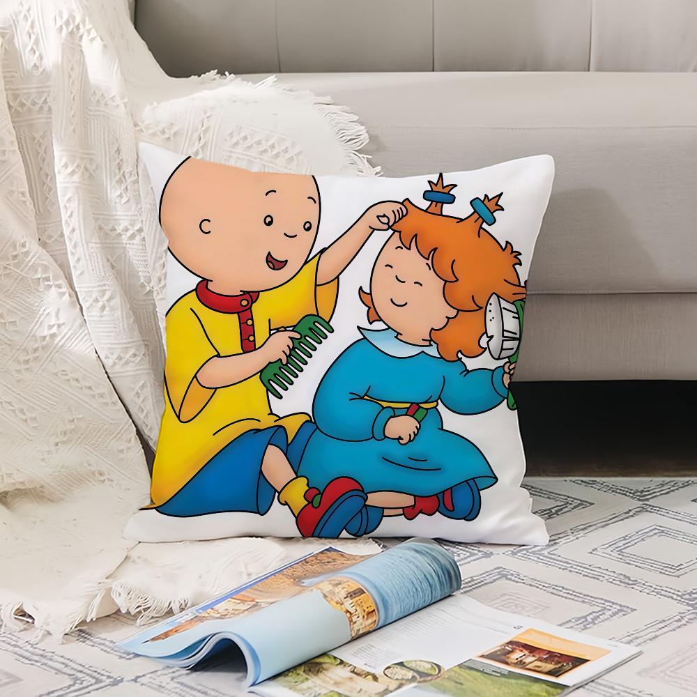 Cartoon Cute Caillou Pillow Case Office Cushions Suitable For Sofa Car Bedroom Decorative Cushion Cover