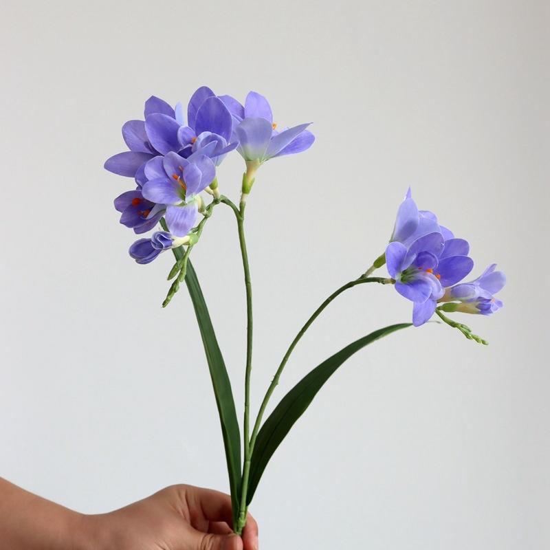 Cymbidium wedding home flower arrangement artificial flower potted with leaves East Asian orchid