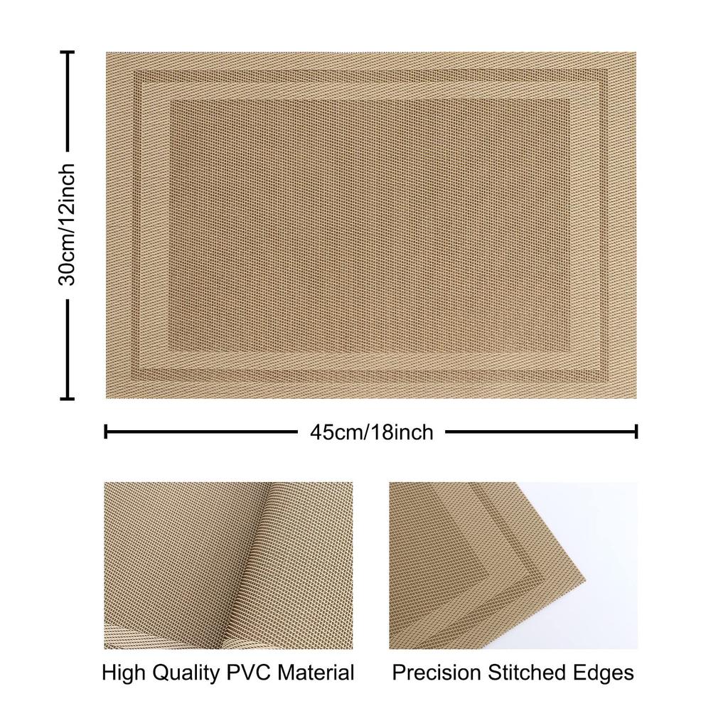 Jednoduchý rámový prostírání tkaný snadno čistitelný Evropský tepelně izolační podložka pod hrnek Teslin stolní podložka hotelová domácí PVC západní jídelní podložka