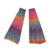 1 pair Y2K Rainbow Gradient Color Leg Warmers Thickened Warm Knitting Socks Lengthened Leg Covers JK
