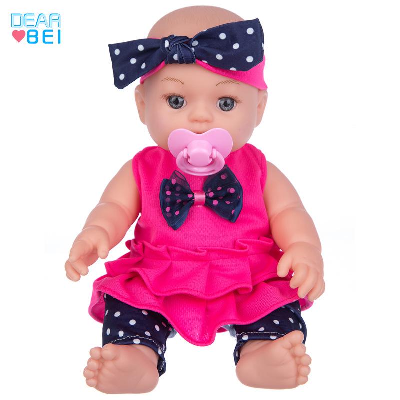 Inch Soft Rubber Reborn Baby Doll Fashion Dress Up Play Toy For Girls