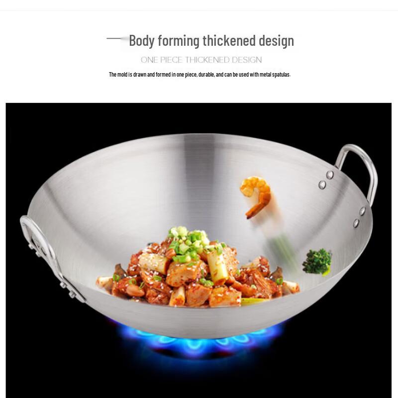 Xiandun Gusseisen-Wok mit zwei Griffen