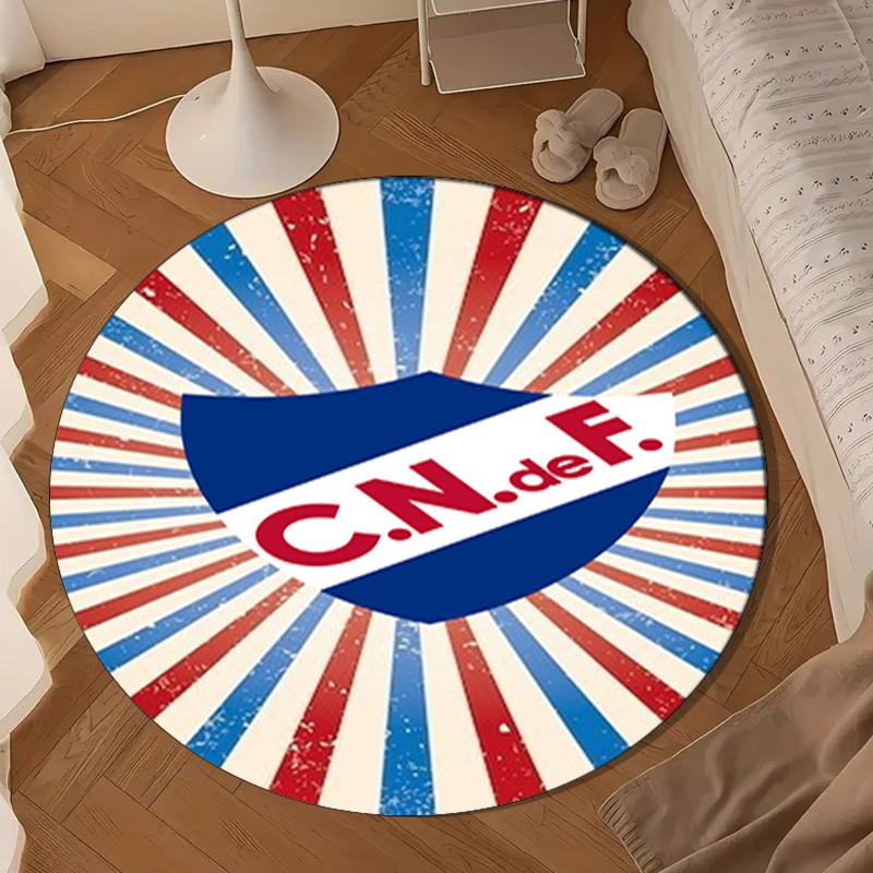 Montevideo Crest Design Round Mat, Anti-slip Circle Carpet Chair Rug For livingroom,Bedroom, Doormat Home Decor Gift Christmas Gifts