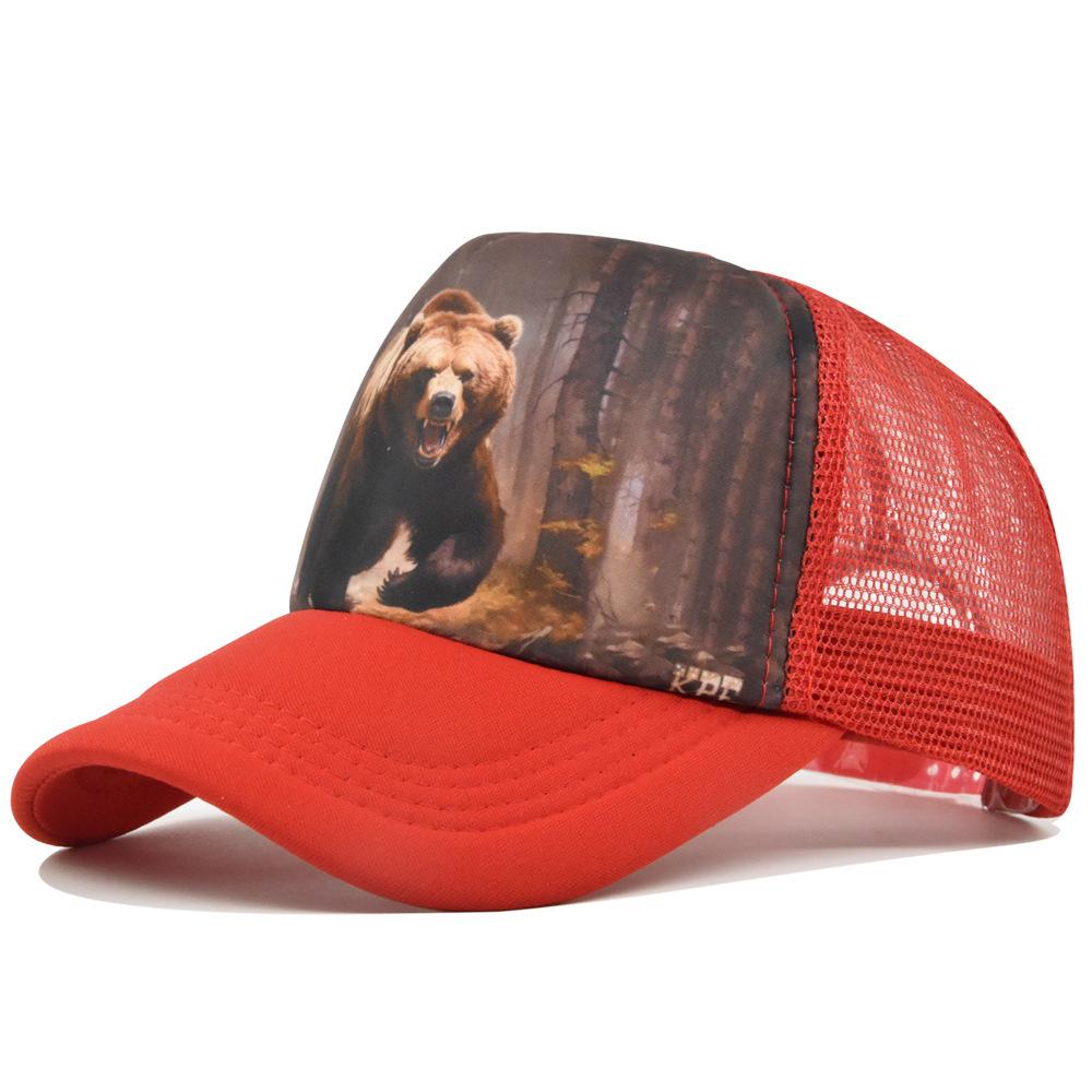 Animal baseball cap digital design personalized duckbill cap hat men's and women's breathable sun hat polyester