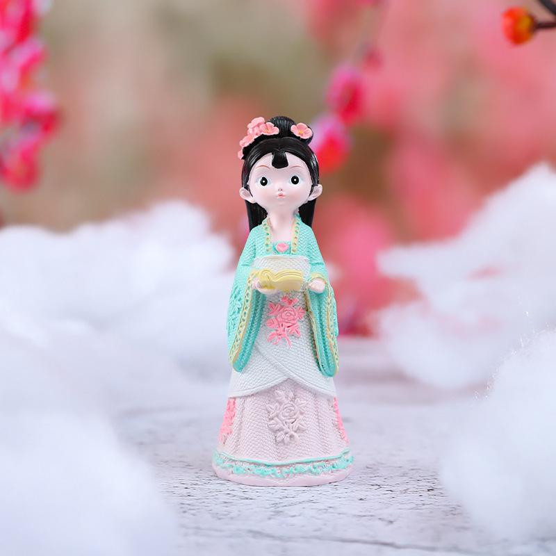 Kreativer Handyhalter im Stil der Tang-Dynastie mit Glücksbringer: Exquisites Harzornament