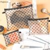 Geantă Cosmetică din Plasă de Nailon cu Fermoar în Formă de Inimă, Organizator Multifuncțional pentru Articole de Toaletă și Machiaj pentru Femei, Etui Plic pentru Ruj, Chei, Monede