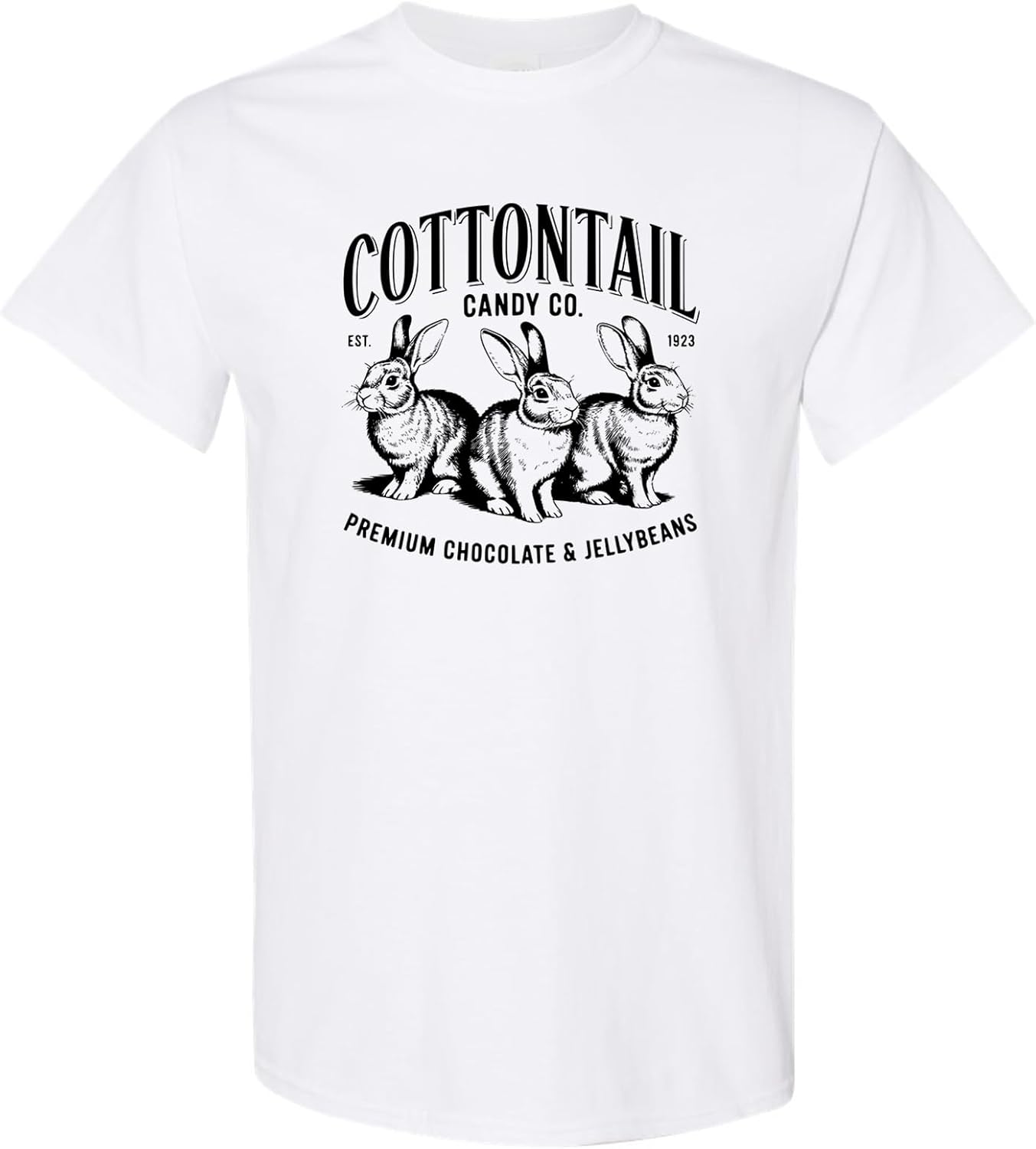 Cottontail Candy Co Chocolate Bunny Shirt Easter Jellybeans Tee for Men Women Adults Vintage Farm Graphic S разноцветный