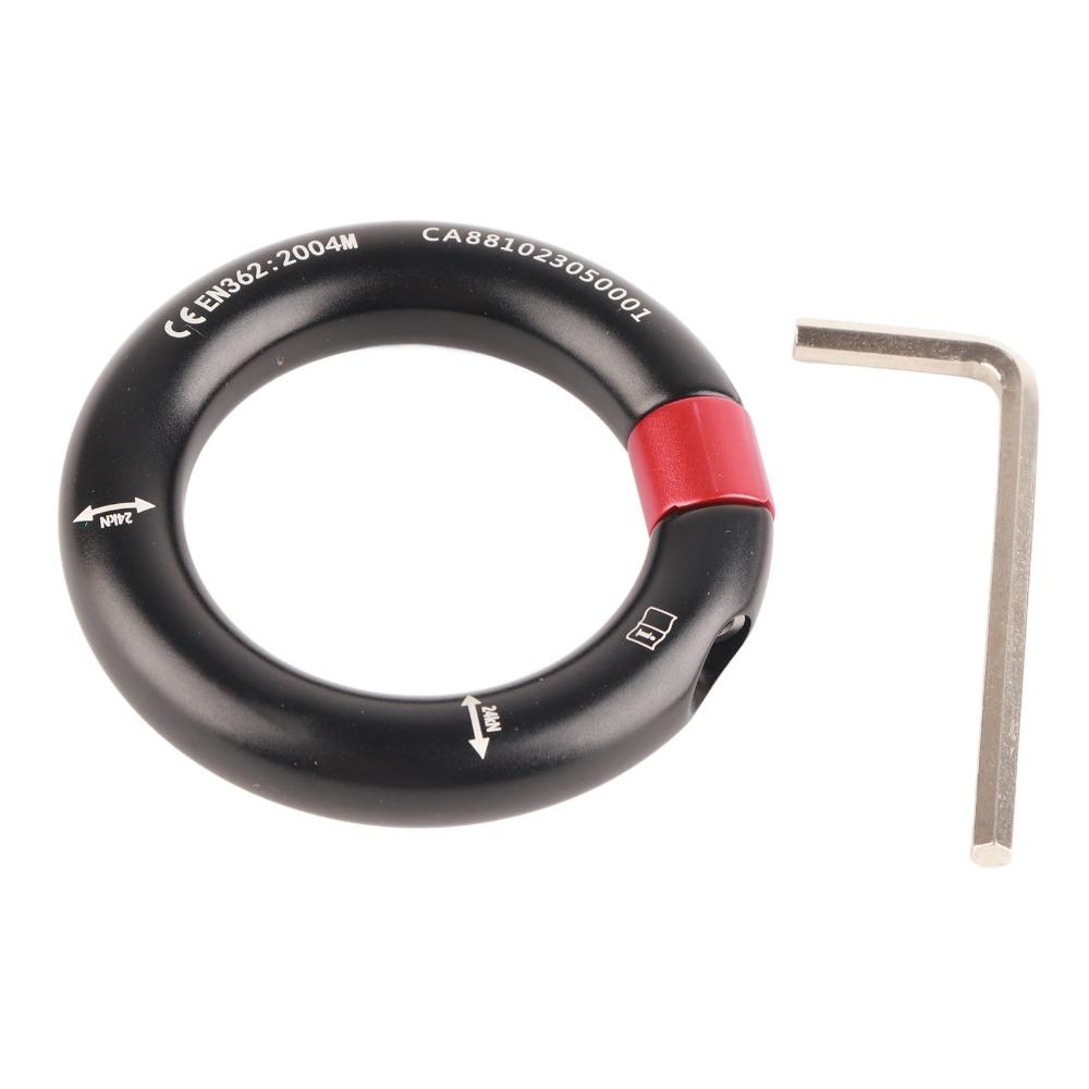 

24KN 12mm Rappel Ring Abrasion Resistance Rappel Ring Connector Rescue Operations чорний