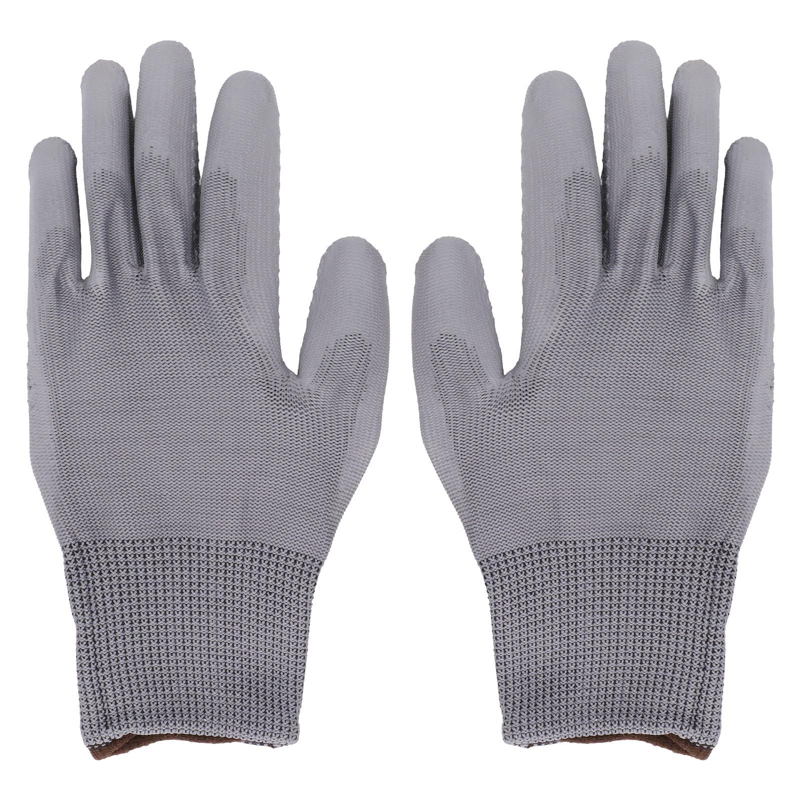 

15 Pairs Safety Work Gloves Wear Resistant PU Coated Non Slip Gloves for Repair Projects XL Size