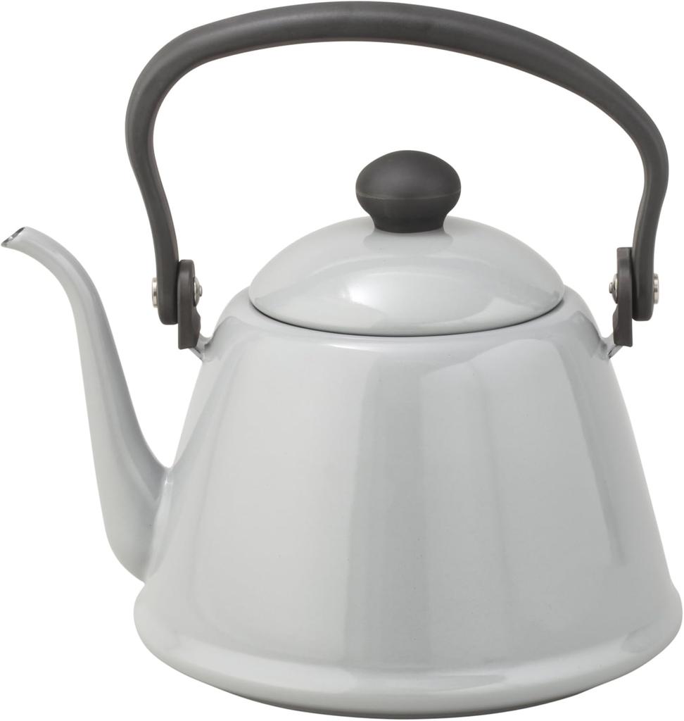 Nodahoro Drip Kettle II, Enamel, Induction Compatible, Heat Resistant, Gray, 2L, DK-200 GY